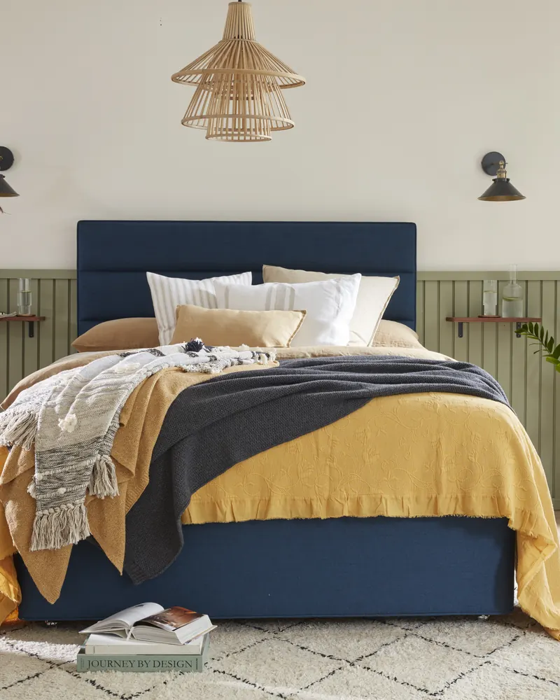 Hypnos Origins Organic bed dressed in a bedroom