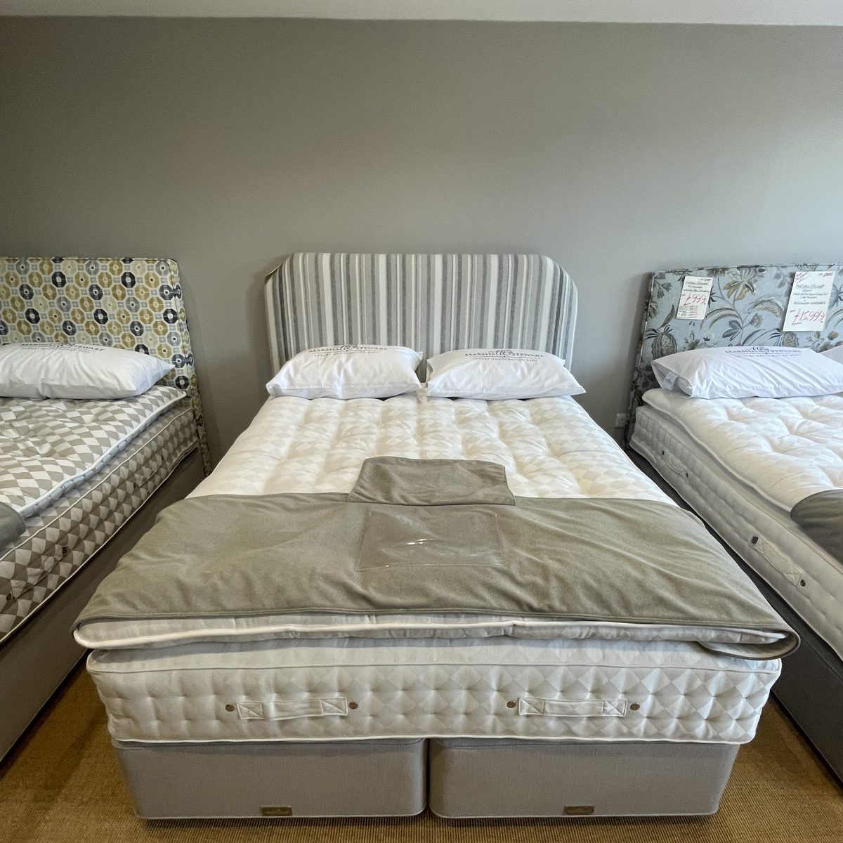 Marshall & Stewart Sancy divan set in the King's Road showroom